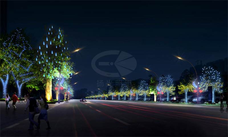 公路夜景亮化設計效果圖