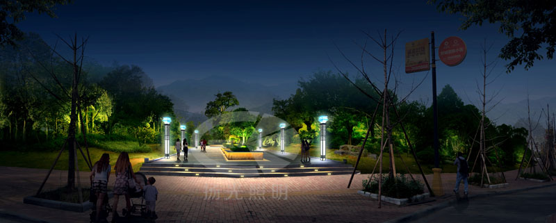 城市公園戶外照明工程設計效果圖