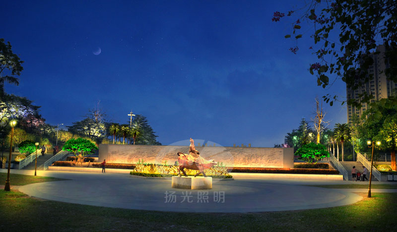 廣場夜景照明設計效果圖一