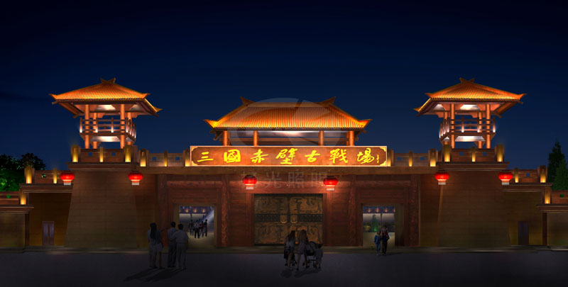 古建筑夜景亮化設計效果圖二