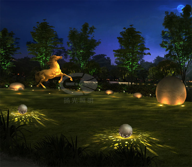 公園夜景燈光設計效果圖二
