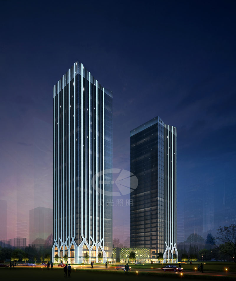 建筑夜景照明設計效果圖