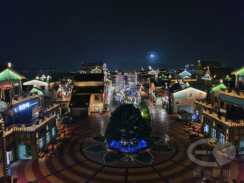 文旅景區景觀亮化工程夜景圖