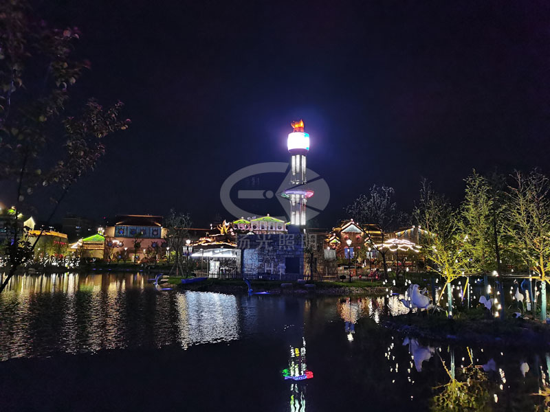 景區照明夜景圖